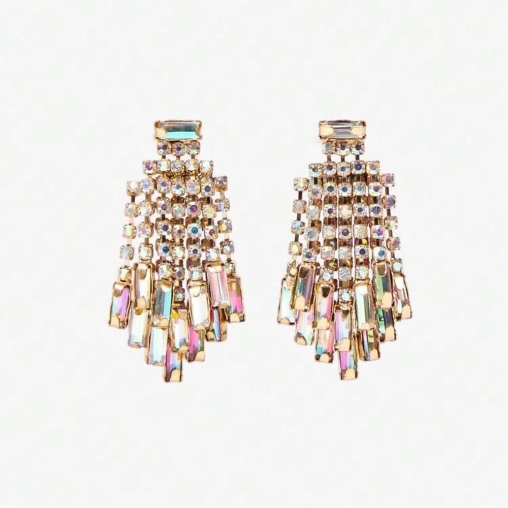 💎 Rhinestone Tassel Earrings 💎 - Picture 3 of 5
